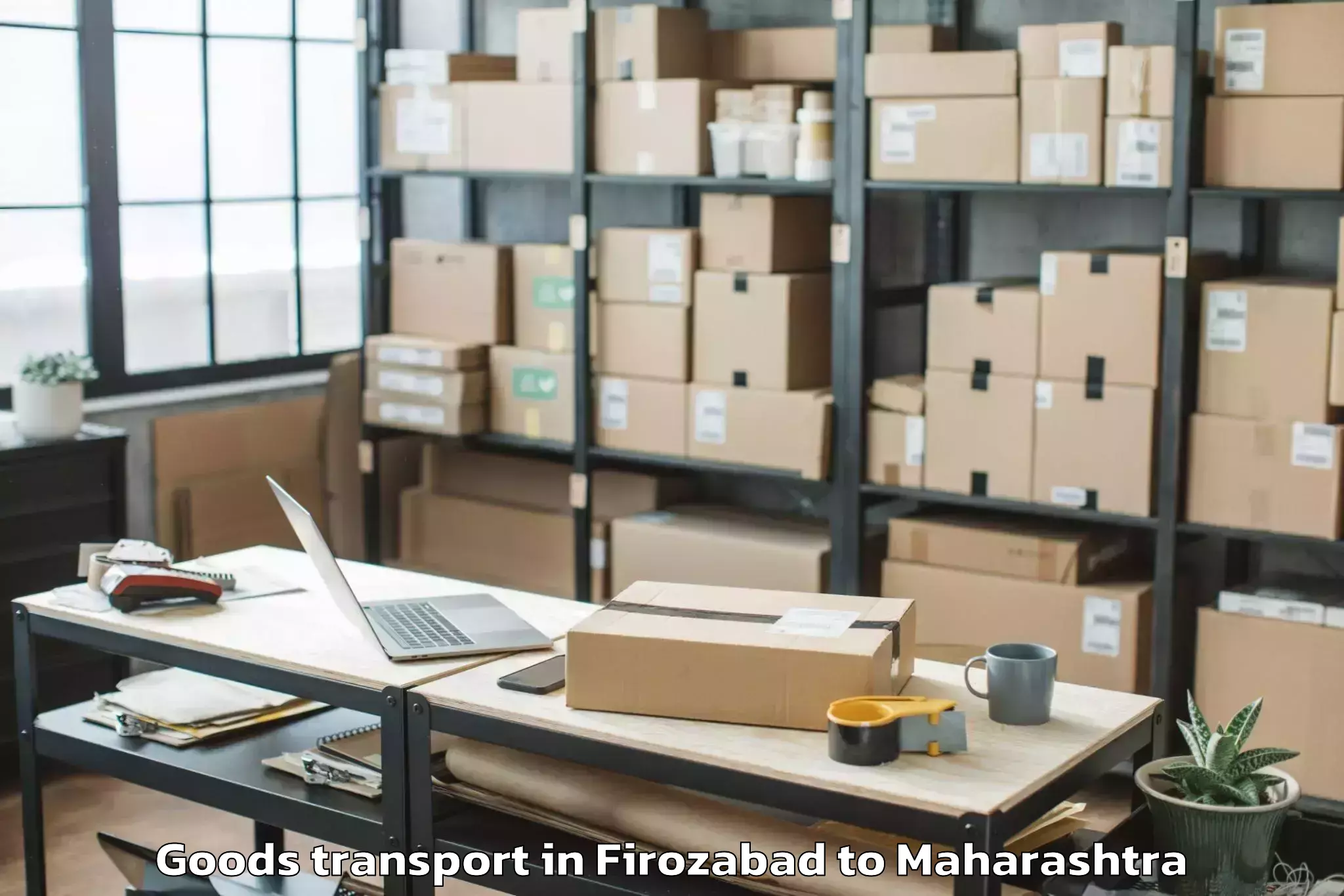 Top Firozabad to Sonegaon Airport Nag Goods Transport Available